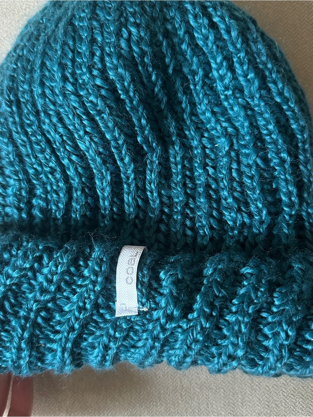 Women’s Ribbed Knit Beanie in Teal - Cozy Winter Hat